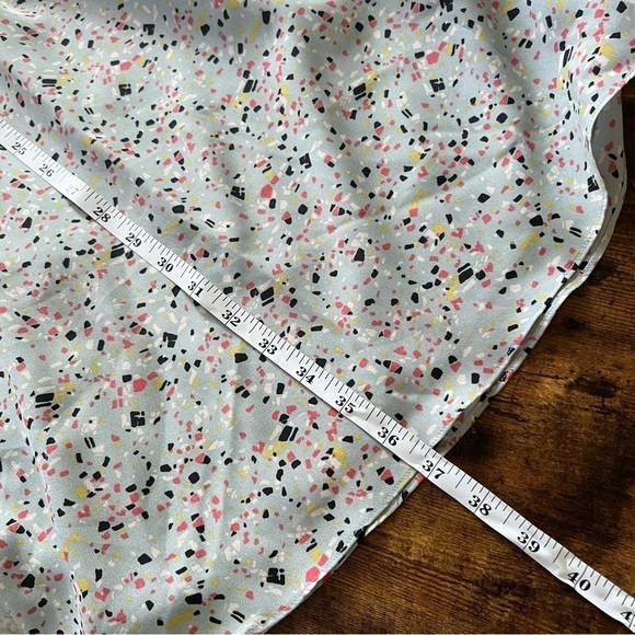 BCBG Grey/Blue Confetti Splashed Cross Front Mini Size Medium - Picture 8 of 15